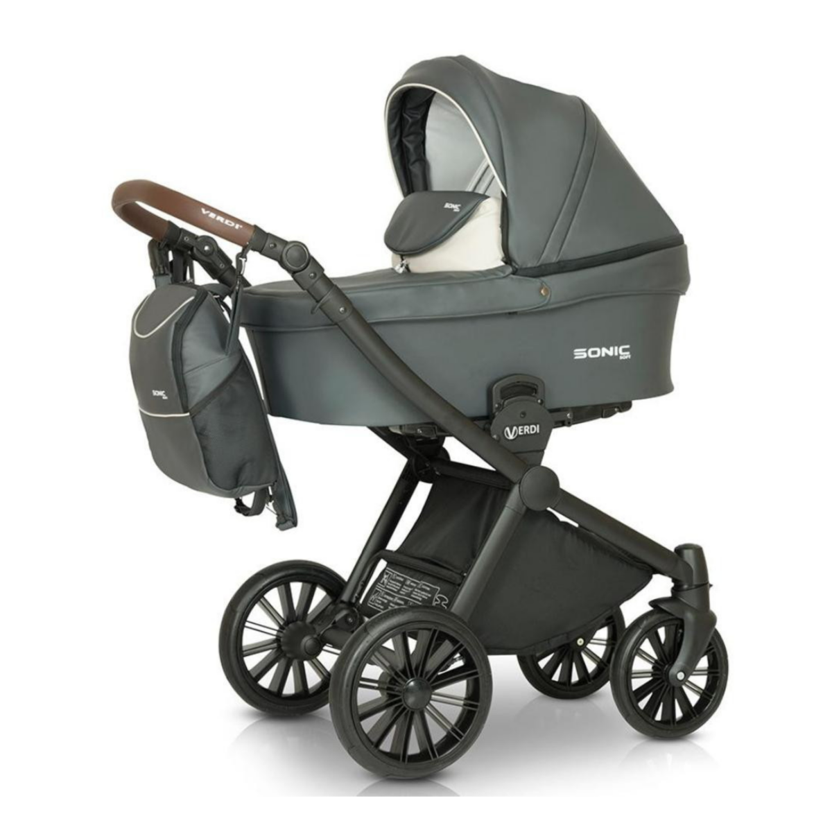 Մանկասայլակ Verdi Sonic Soft 05 3in1 dark grey - Image 2