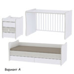 Մահճակալ "MAXI PLUS 70/160" WHITE/ARTWOOD - Image 2