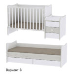 Մահճակալ "MAXI PLUS 70/160" WHITE/ARTWOOD - Image 3