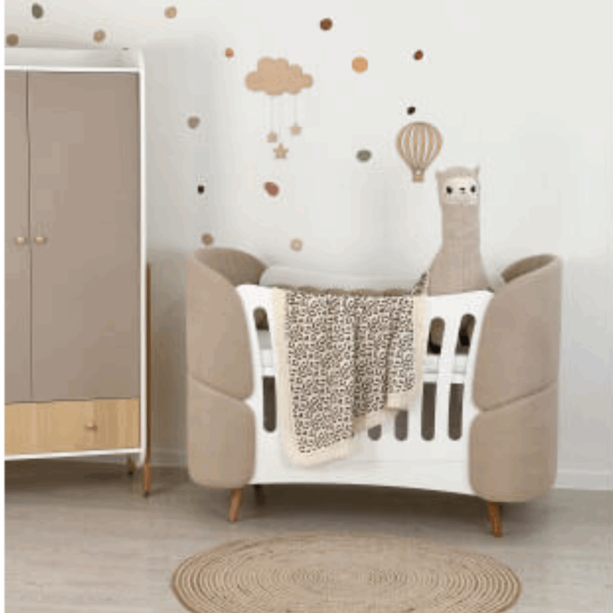 Մահճակալ Fly white-beige velour - Image 2