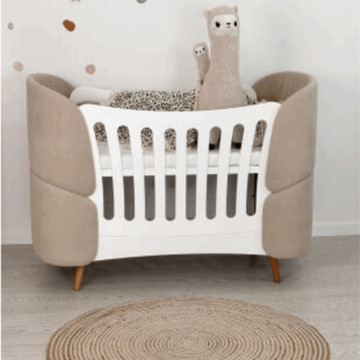 Մահճակալ Fly white-beige velour - Image 4
