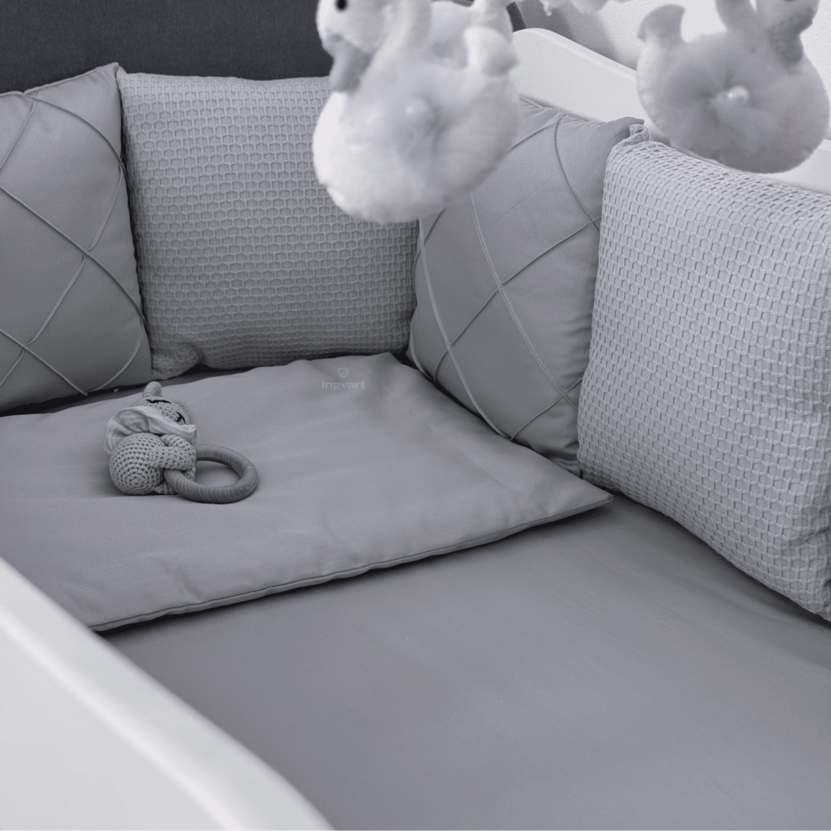 Ingvart Անկողնային սեթ Platinum 7pc grey classic 136x66 - Image 2