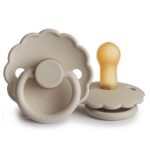 FRIGG Daisy - Round Latex Pacifier - Sandstone - Size 2