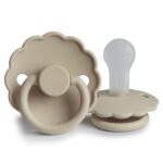 FRIGG Daisy - Round Silicone Pacifier - Sandstone - Size 2