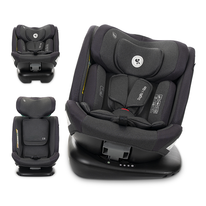 10072192601_1 Քարսիթ Sagitta black i-size ISOFIX - Image 1