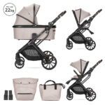 Մանկասայլակ GLORY 2in1 BEIGE +ADAPTERS+pram body - Image 2