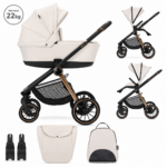 Մանկասայլակ BIANCA BEIGE LATTE 3in1 UP TO 22KGS - Image 3