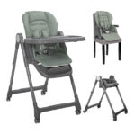 կերակրման աթոռակ 3in1CHEF GREEN LEATHER