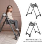 կերակրման աթոռակ  3in1CHEF GREY LEATHER - Image 9